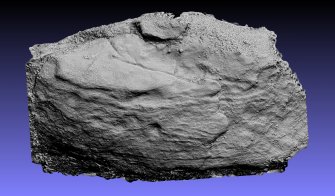 Snapshot of 3D model, from Scotland's Rock Art Project, Achadh Mor, Highland