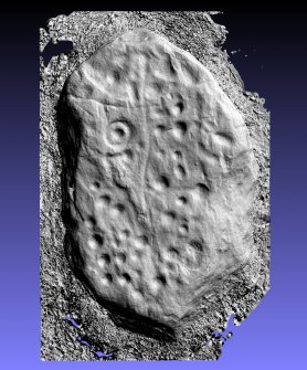 Snapshot of 3D model, from Scotland's Rock Art Project, Black Hill 1, Highland