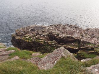 View of the rocky promontory with the platform from the SE