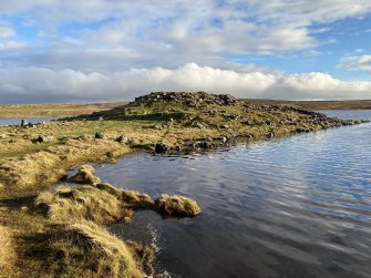 Broch, Loch of Houlland, view from NW