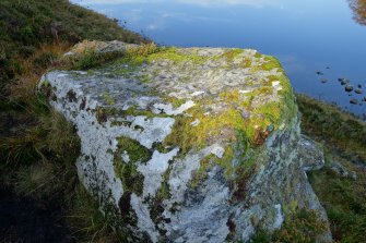 Digital photographs of rock art panel before cleaning, Scotland's Rock Art Project, Lochan Hakel, Highland