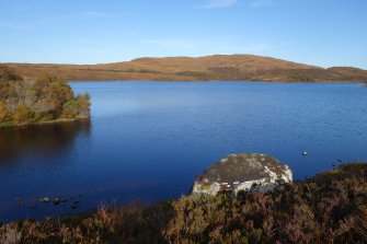 Digital photograph of panel to north, from Scotland's Rock Art Project, Lochan Hakel, Highland