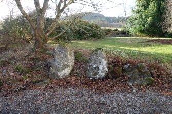 Digital photograph of panel to south, from Scotland's Rock Art project, Moniack Castle Balblair Stone, Highland