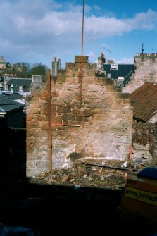 Historic building survey, Building A, S gable, St. Michael's Bakery, Linlithgow, West Lothian