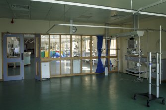 Main block. West wing First floor. Critical care ward. View from south bay looking north into main ward.