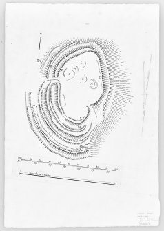 Publication drawing; plan of fort at Camps Knowe Wood.