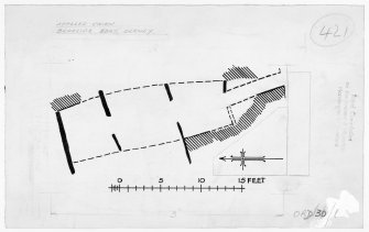 Publication drawing; chambered cairn, Braeside, Eday