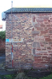 Historic building survey, SW facing elevation, measured photos 1/3, Co-op Building, West Barns, Dunbar, East Lothian