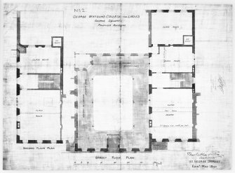 University of Edinburgh, George Square, Department of Psychology, George Watson College for Ladies. Street floor plan. 