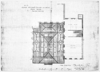 University of Edinburgh, George Square, Department of Psychology, George Watson College for Ladies. First floor plan. 