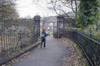 View of gateway from west.