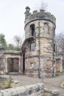 View of watchtower from south east.