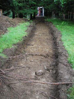 Survey photograph, Direction  to NW, Trench 1 under excavation, Ardanaiseig Hotel, Loch Awe
