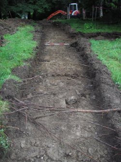 Survey photograph, Direction  to NE, Trench 1 post-ex,  Ardanaiseig Hotel, Loch Awe