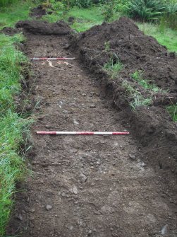 Survey photograph, Direction to E, Trench 2 post-ex, Ardanaiseig Hotel, Loch Awe