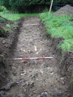 Survey photograph, Direction  to W, Trench 2 post-ex,  Ardanaiseig Hotel, Loch Awe