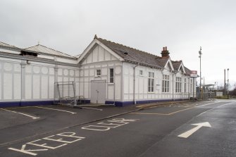 General view of East platform station buildings from southeast