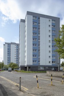 View of Hilton Court from north with Stewart Park Court behind.