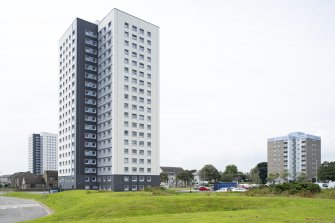 General view from north showing Bayview Court and Seaview House. 