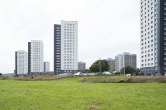 General view from north showing (L-R) Bayview Court, Northsea Court, Aulton Court, Beachview Court. 