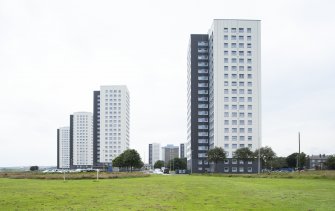 General view from north showing (L-R) Bayview Court, Northsea Court, Aulton Court, Beachview Court. 