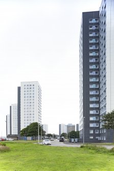 General view from north showing (L-R) Bayview Court, Northsea Court, Aulton Court, Beachview Court. 