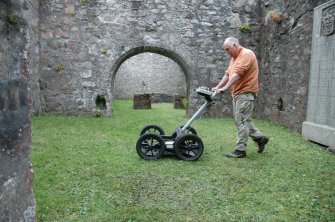 Survey photograph, Rose Geophysical Surveys using GPR in Old Parish Church, Old Deer