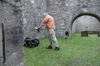 Survey photograph, Rose Geophysical Surveys using GPR in Old Parish Church, Old Deer