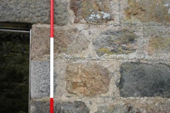 Survey photograph of Doocot, detail stonework, Blairs College and Estate