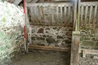 Survey photograph of Swirls, interior of Building 2, S byre trevis on N, Blairs College and Estate