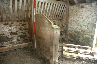 Survey photograph of Swirls, interior of Building 2, S byre trevis on N, Blairs College and Estate