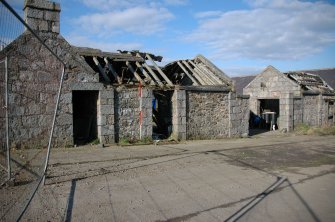 Survey photograph of Steading Buildings 20 and 16, E walls, Blairs College and Estate 