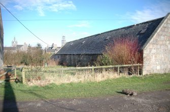 Survey photograph of Steading Building 17, W wall, Blairs College and Estate 