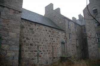 Survey photograph of Old Chapel, details of E wall, Blairs College and Estate