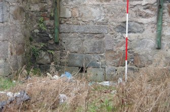 Survey photograph of Old Chapel, details of E wall, Blairs College and Estate