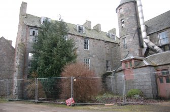 Survey photograph of Menzies House, N face and Boiler House to RHS, Blairs College and Estate 