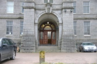 Survey photograph of New College, details of entrance tower, Blairs College and Estate 