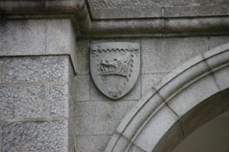 Survey photograph of New College, details of entrance tower, Blairs College and Estate 