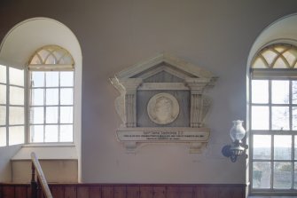 Detail of marble memorial to Dr David Brewster 1899