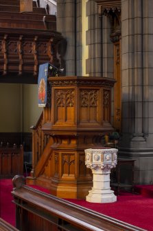 Detail of Pulpit and Font