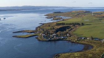 Oblique aerial view of Toberonochy, Luing