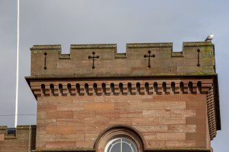 Detail of south east turret and crenellations