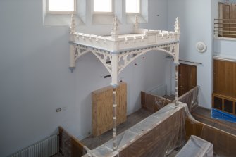View of courtroom canopy from west