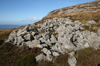 General view along the dyke showing one of the associated structures.