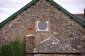 Detail of porthole gallery window from east