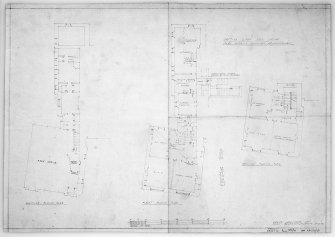 Floor plans, British Linen Bank, Linlithgow.