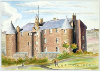 Undergraduate student drawing, School of Architecture, Dundee College of Art.
Sketch of Dudhope Castle, Dundee.