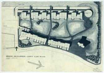 Undergraduate student project, School of Architecture, Dundee College of Art.
Housing development at Claypotts Castle, Broughty Ferry.
Layout plan.
