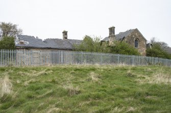 View of south facade from south west.