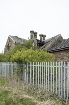 View of south facade from south east.